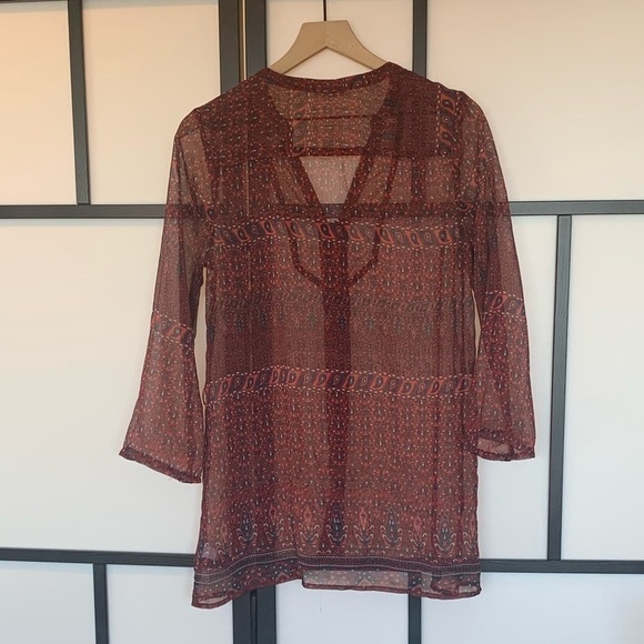 Converse All Star sheer button down shirt. Medium - Picture 10 of 15